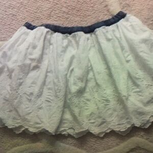 White and Black Kids Skirt